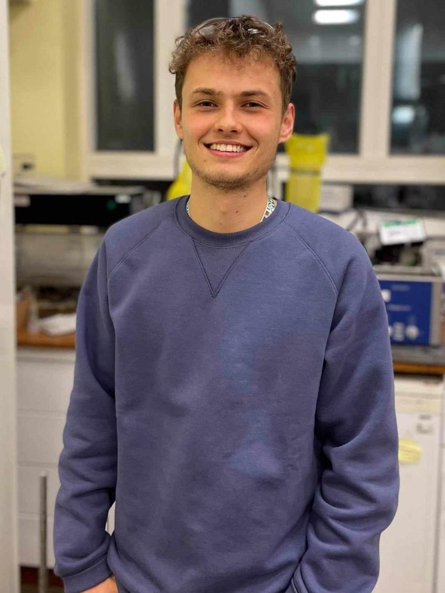 Nicholas Hodson smiling widely